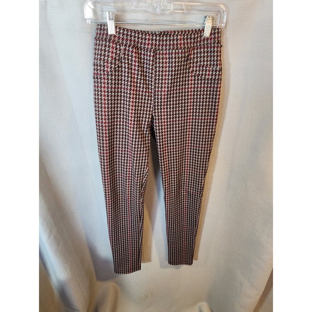 Sanctuary Red Black Houndstooth Pull Onโ Grease Legging Size Small